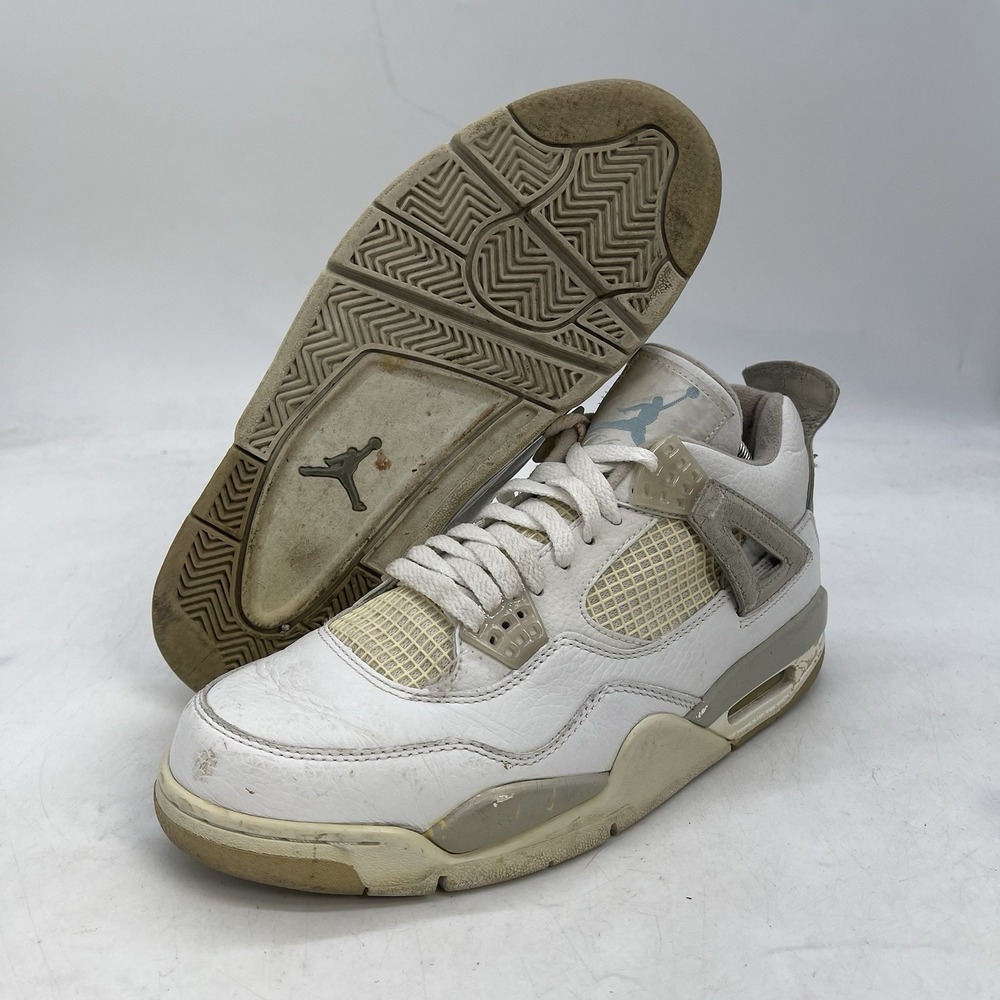 Air Jordan 4 Retro 2006 Shoes Womens 10 White Sneaker Loose Sole Flawed